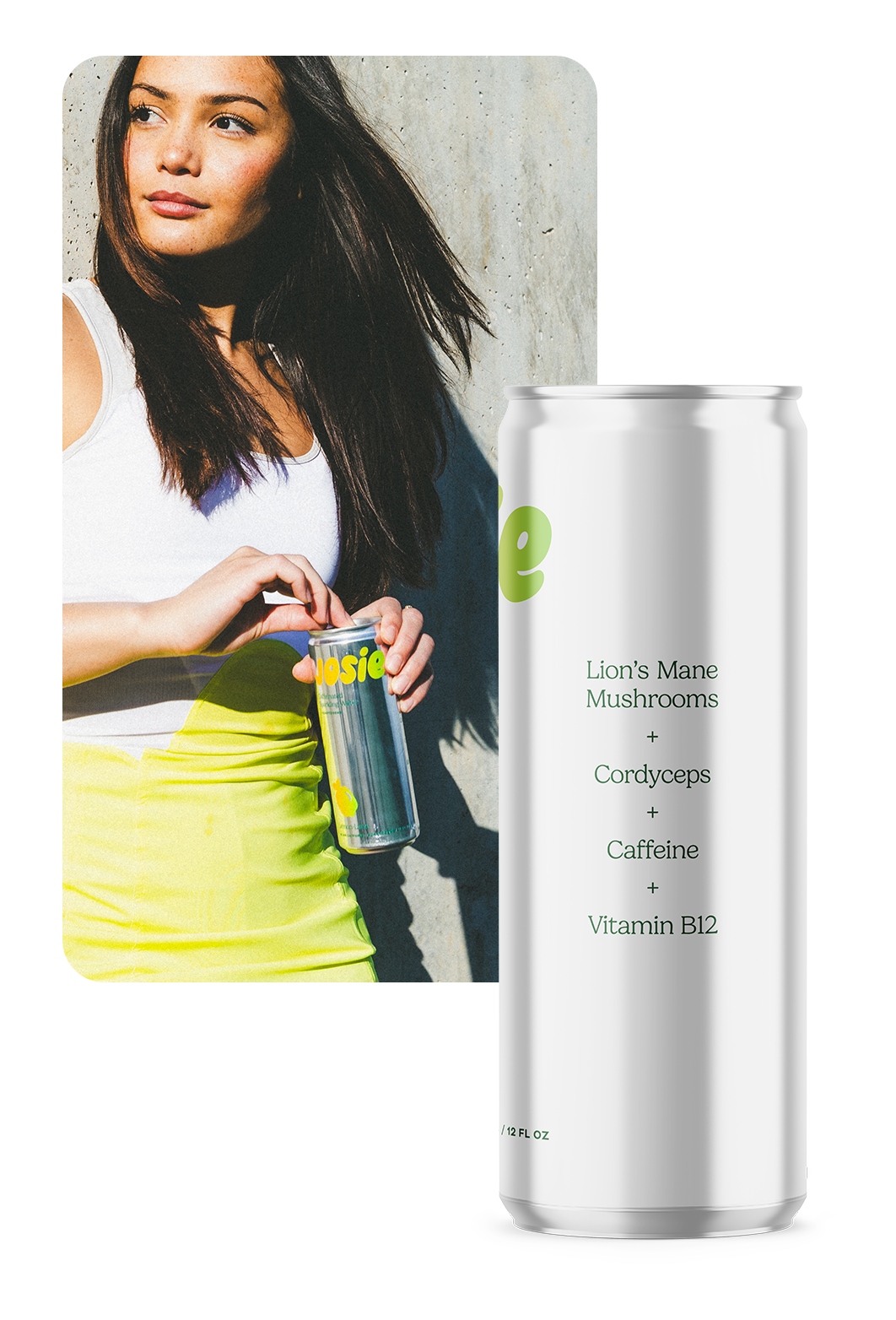 Lemon-Lime Caffeinated Sparkling Water + Adaptogens- 12 Pack