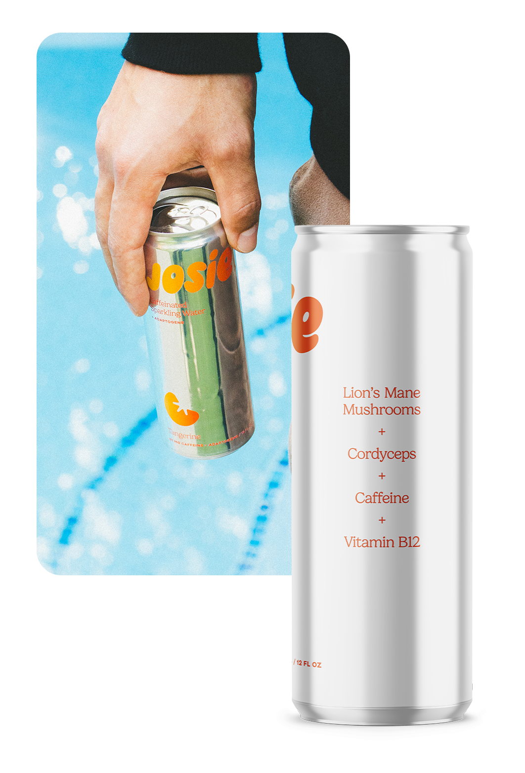 Tangerine Caffeinated Sparkling Water + Adaptogens - 12 pack