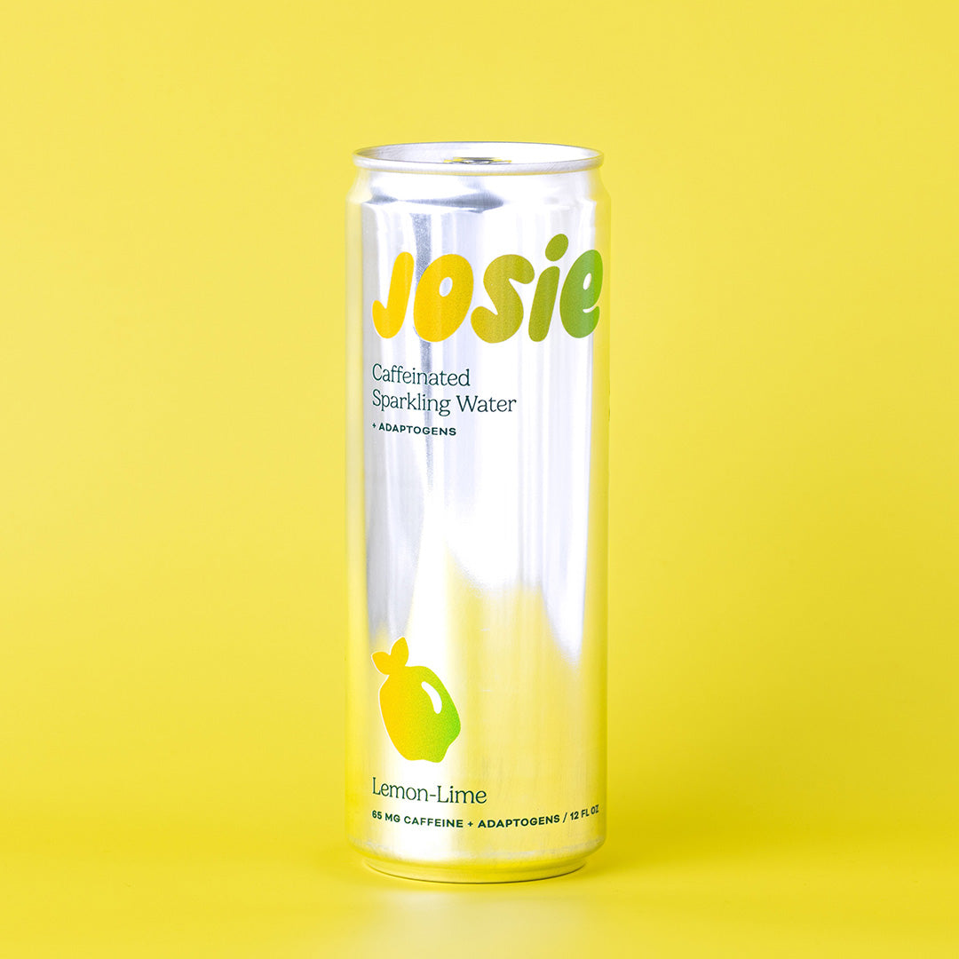 Josie Lemon Lime Caffeinated Sparkling Water - 12 Pack